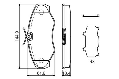 BOSCH 0 986 424 531 Číslo výrobce: BP284. EAN: 3165143660492.