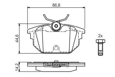 BOSCH 0 986 424 545 Číslo výrobce: BP296. EAN: 3165143663301.