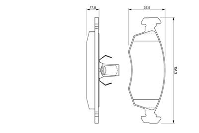 BOSCH 0 986 424 554 Číslo výrobce: BP303. EAN: 3165143770412.