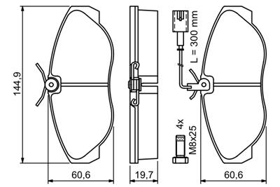 BOSCH 0 986 424 556 Číslo výrobce: BP304. EAN: 3165143723227.