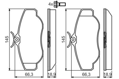 BOSCH 0 986 424 565 Číslo výrobce: BP312. EAN: 3165143776759.