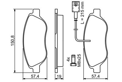 BOSCH 0 986 424 595 Číslo výrobce: BP337. EAN: 3165143776827.