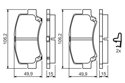 BOSCH 0 986 424 626 Číslo výrobce: BP349. EAN: 3165143767863.