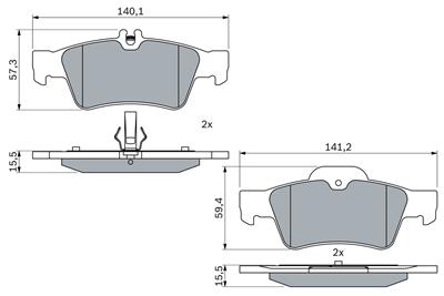BOSCH 0 986 424 699 Číslo výrobce: BP412. EAN: 3165143662816.