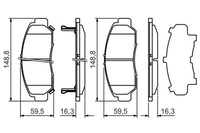 BOSCH 0 986 424 722 Číslo výrobce: BP433. EAN: 3165143662113.