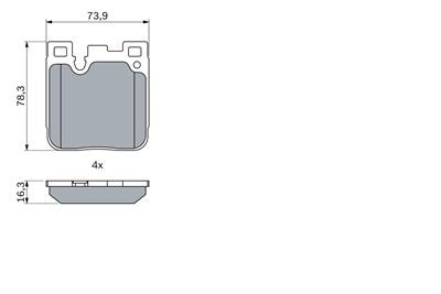 BOSCH 0 986 424 755 Číslo výrobce: BP2413. EAN: 4047026416701.