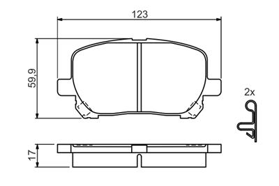 BOSCH 0 986 424 761 Číslo výrobce: BP467. EAN: 3165143723357.