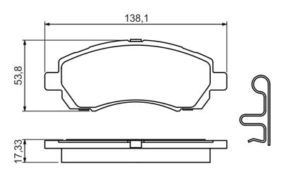 BOSCH 0 986 424 770 Číslo výrobce: BP476. EAN: 3165143702604.