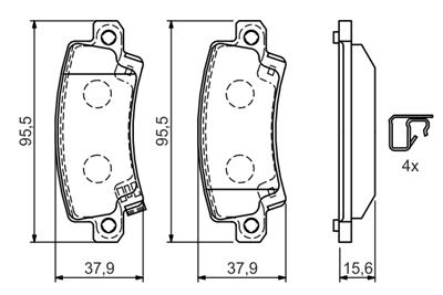 BOSCH 0 986 424 790 Číslo výrobce: BP931. EAN: 3165143955017.