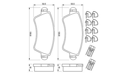 BOSCH 0 986 424 801 Číslo výrobce: BP942. EAN: 3165143964989.