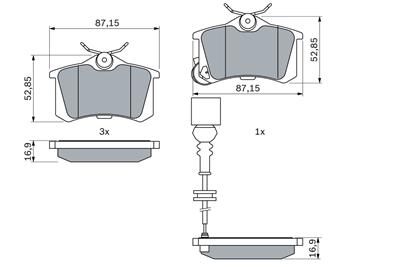 BOSCH 0 986 424 813 Číslo výrobce: BP951. EAN: 4047023107855.