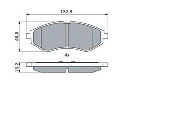 BOSCH 0 986 424 818 Číslo výrobce: BP956. EAN: 4047023107909.