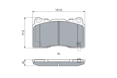 BOSCH 0 986 424 852 Číslo výrobce: BP25850. EAN: 4047026411881.