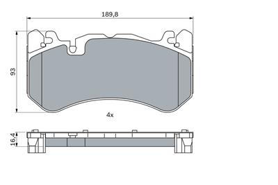 BOSCH 0 986 424 861 Číslo výrobce: BP2484. EAN: 4047026416961.