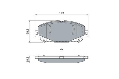 BOSCH 0 986 424 939 Číslo výrobce: BP2557. EAN: 4047026513875.
