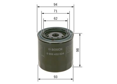 BOSCH 0 986 452 024 Číslo výrobce: P 2024. EAN: 3165142430102.