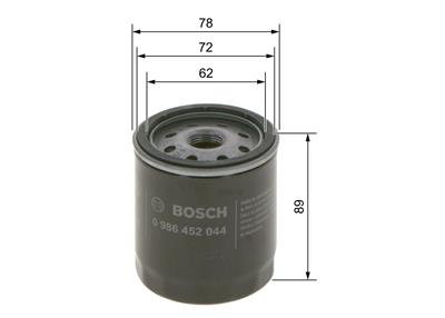 BOSCH 0 986 452 044 Číslo výrobce: P 2044. EAN: 3165142302270.