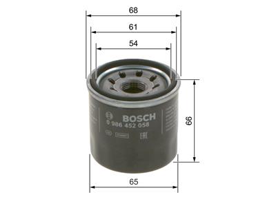 BOSCH 0 986 452 058 Číslo výrobce: P 2058. EAN: 3165141084030.