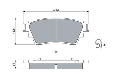BOSCH 0 986 460 008 Číslo výrobce: BP2627. EAN: 4047023048554.