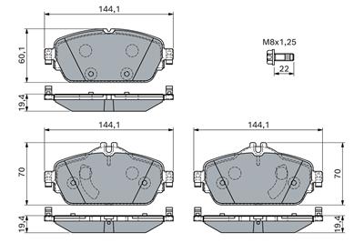 BOSCH 0 986 460 128 Číslo výrobce: BP2830. EAN: 4047026788167.