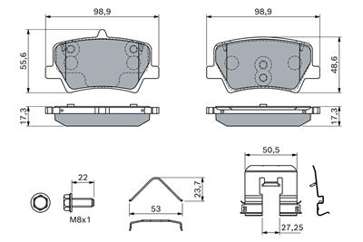 BOSCH 0 986 460 142 Číslo výrobce: BP2841. EAN: 4047026788273.