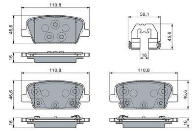 BOSCH 0 986 460 153 Číslo výrobce: BP2851. EAN: 4047026788389.