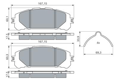 BOSCH 0 986 460 310 Číslo výrobce: BP3008.