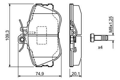 BOSCH 0 986 460 977 Číslo výrobce: BP546. EAN: 3165141096613.