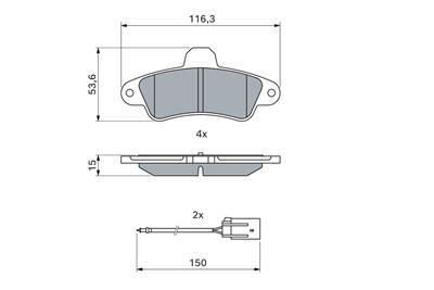 BOSCH 0 986 460 991 Číslo výrobce: BP558. EAN: 3165141096736.