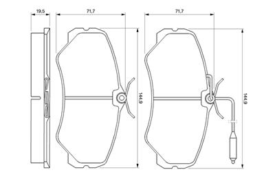 BOSCH 0 986 460 998 Číslo výrobce: BP564. EAN: 3165141096798.