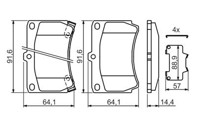 BOSCH 0 986 461 141 Číslo výrobce: BP590. EAN: 3165143659403.