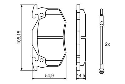 BOSCH 0 986 466 346 Číslo výrobce: BP682. EAN: 3165141276718.