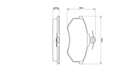 BOSCH 0 986 466 698 Číslo výrobce: BP692. EAN: 4047024119956.