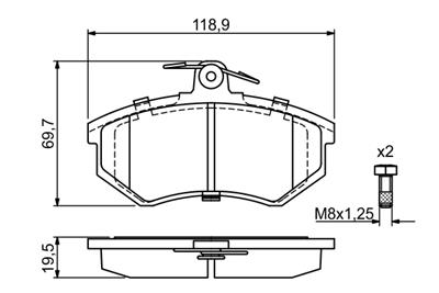 BOSCH 0 986 466 700 Číslo výrobce: BP694. EAN: 3165141801781.