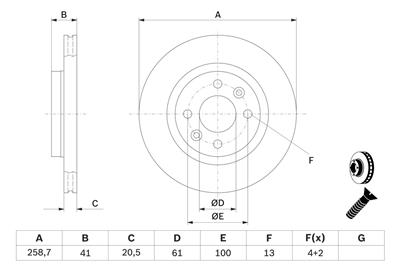BOSCH 0 986 478 124 Číslo výrobce: BD109. EAN: 4047024249165.