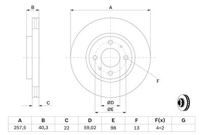 BOSCH 0 986 479 B43 Číslo výrobce: BD2044. EAN: 4047025348812.
