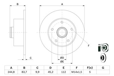 BOSCH 0 986 479 B48 Číslo výrobce: BD2049. EAN: 4047025348850.