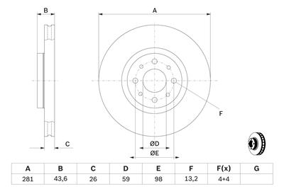 BOSCH 0 986 479 B52 Číslo výrobce: BD2053. EAN: 4047025357692.