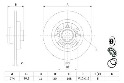 BOSCH 0 986 479 015 Číslo výrobce: BD1628. EAN: 4047025082143.