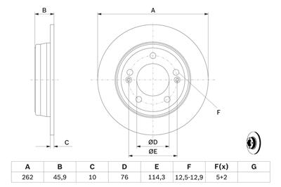 BOSCH 0 986 479 052 Číslo výrobce: BD1638. EAN: 4047025112574.