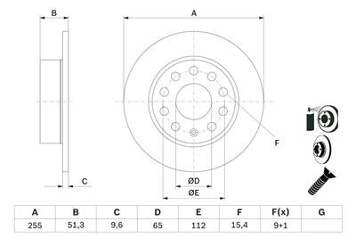 BOSCH 0 986 479 099 Číslo výrobce: BD1029. EAN: 4047024202054.