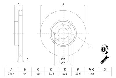 BOSCH 0 986 479 103 Číslo výrobce: BD1033. EAN: 4047024096240.