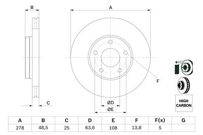 BOSCH 0 986 479 173 Číslo výrobce: BD1051. EAN: 4047024235373.