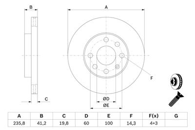 BOSCH 0 986 479 190 Číslo výrobce: BD1061. EAN: 4047024095588.