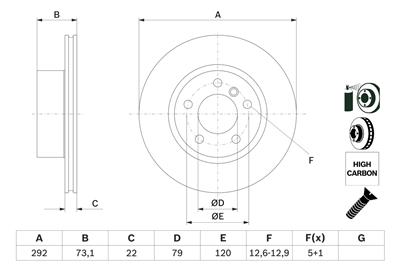 BOSCH 0 986 479 214 Číslo výrobce: BD1082. EAN: 4047024560642.