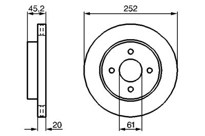 BOSCH 0 986 479 238 Číslo výrobce: BD1104. EAN: 4047024093591.