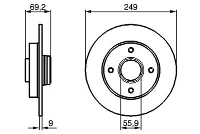 BOSCH 0 986 479 255 Číslo výrobce: BD1133. EAN: 4047024226944.