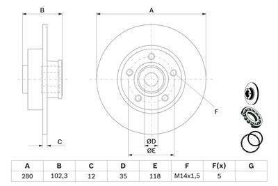 BOSCH 0 986 479 271 Číslo výrobce: BD1120. EAN: 4047024116313.
