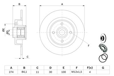 BOSCH 0 986 479 277 Číslo výrobce: BD1126. EAN: 4047024227149.