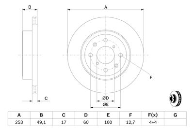BOSCH 0 986 479 370 Číslo výrobce: BD1209. EAN: 4047024293151.